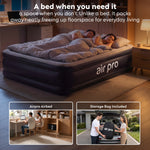 Inflatable Air Mattress With Soft Surface Built-in Electric Pump | King | Black