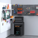 2 In 1 Metal Tool Cabinet With Pegboard