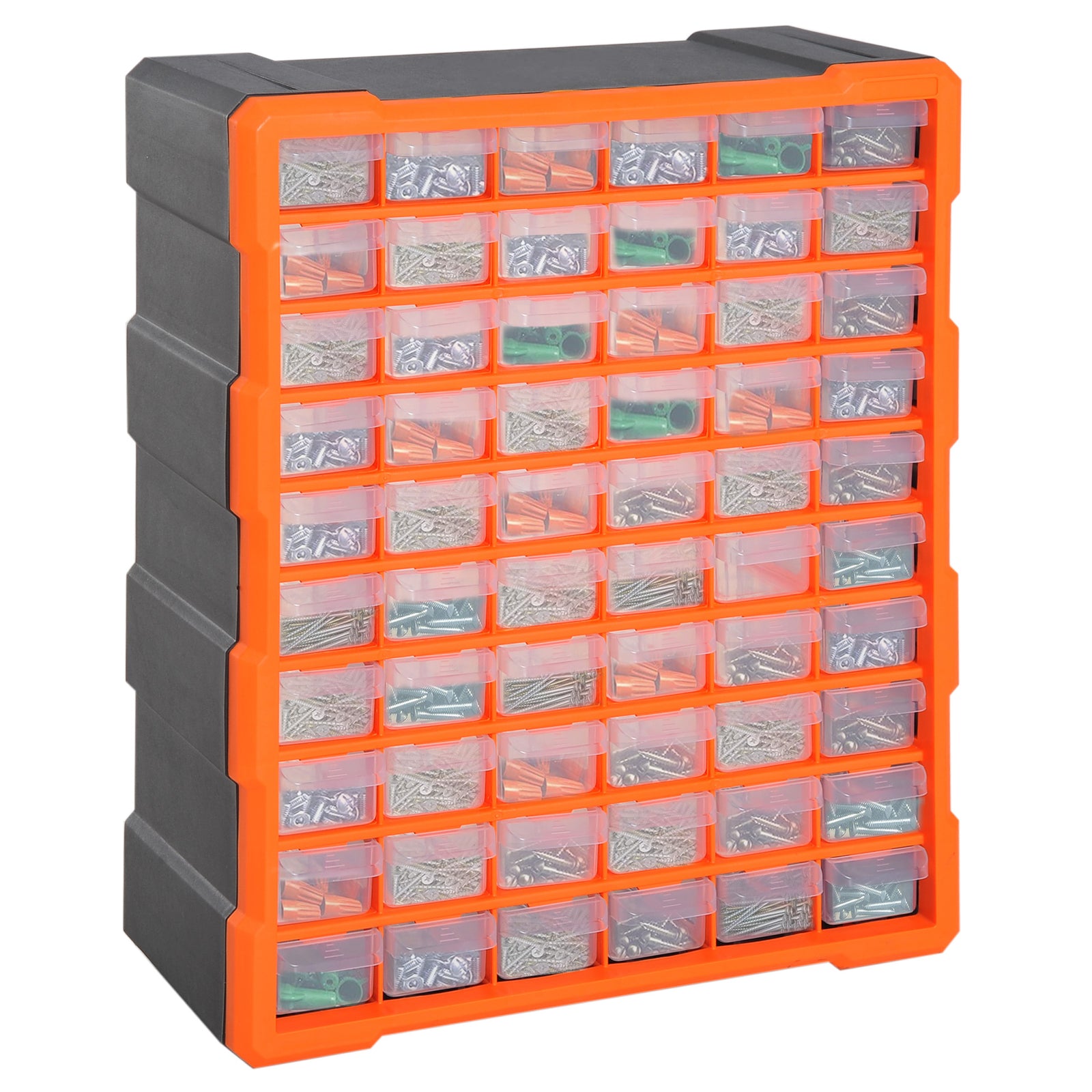 60 Drawers Parts Organizer, Wall Mount