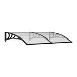 Clear Outdoor Door Canopy Window Awning With Drainage Channel 100/120/150/200cm W X 100cm D | 200cm | Clear