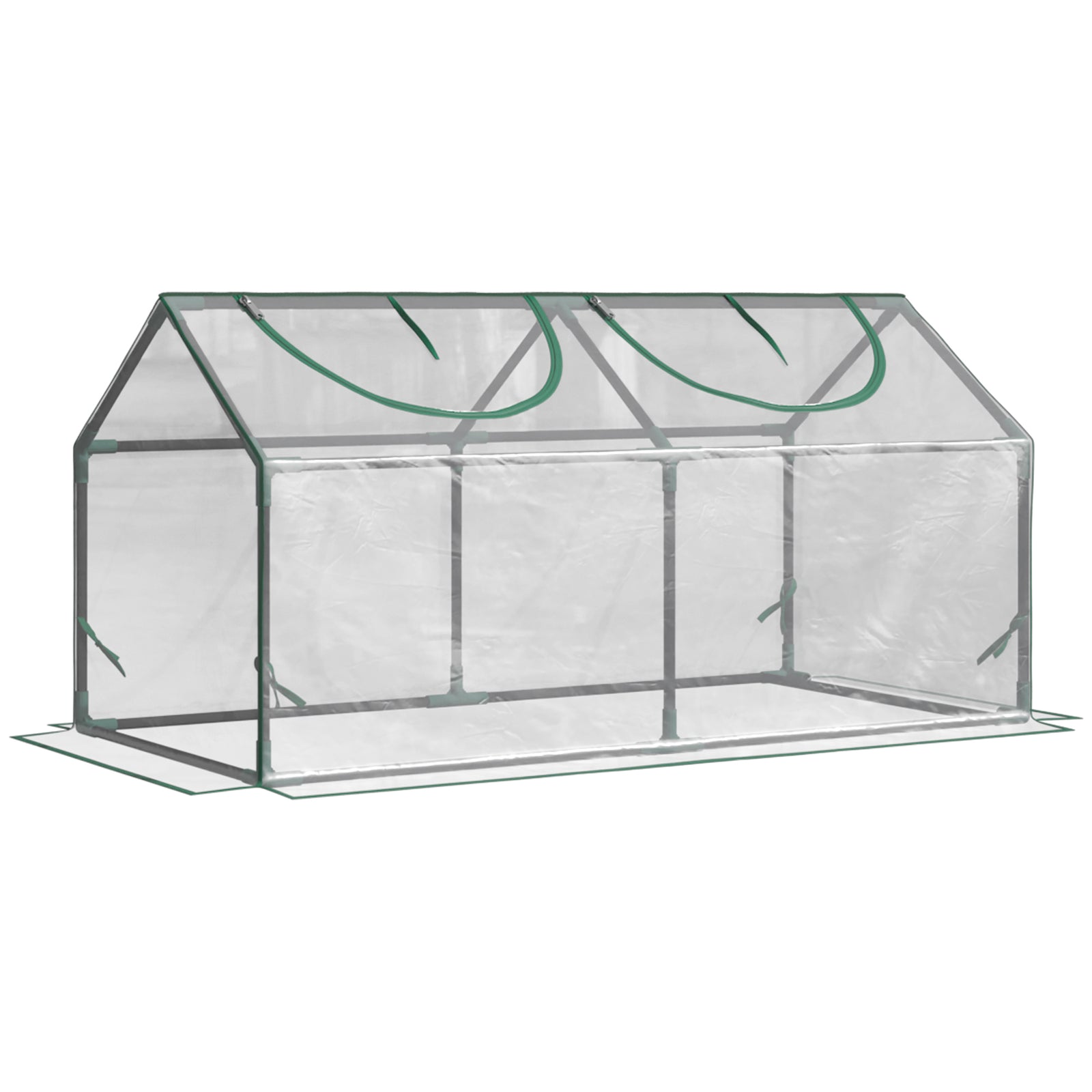 Mini Greenhouse W/ Plastic Cover - Clear