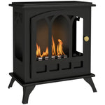 HOMCOM 21" Bioethanol Fireplace Stove For Indoor, Ethanol Fireplace