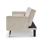 Jenna Suede Sofa Bed 3 Seater Living Room | Cream