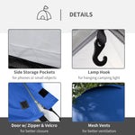 Compact Camping Tent W/ Vestibule & Mesh Vents For Hiking | Blue