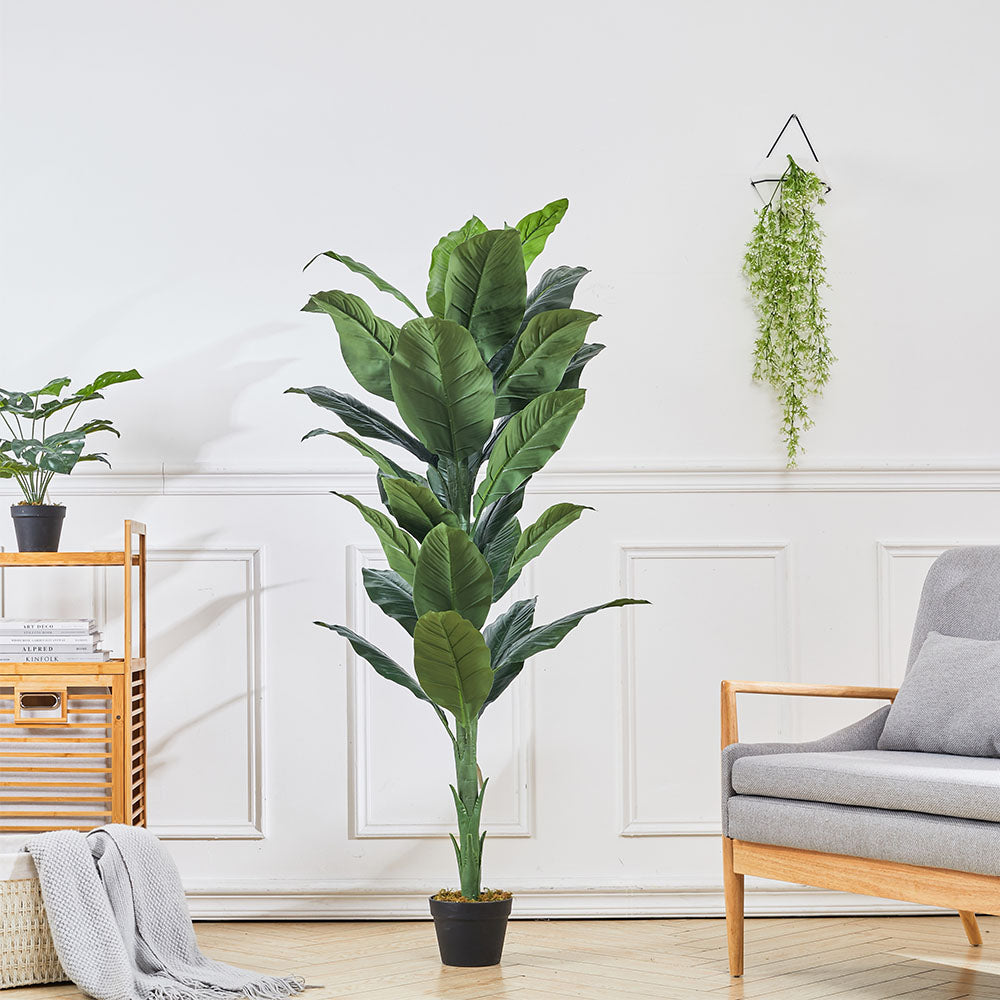 160cm Artificial Tropical Spathiphyllum Tree Fake Plant In Pot