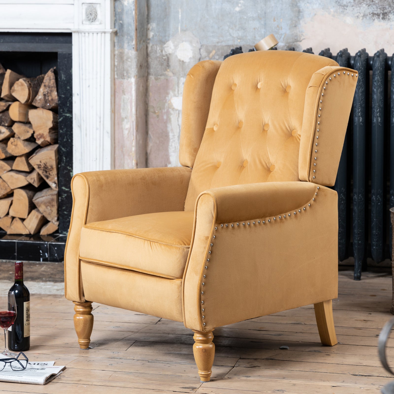 Annapoli Recliner Armchair | Yellow