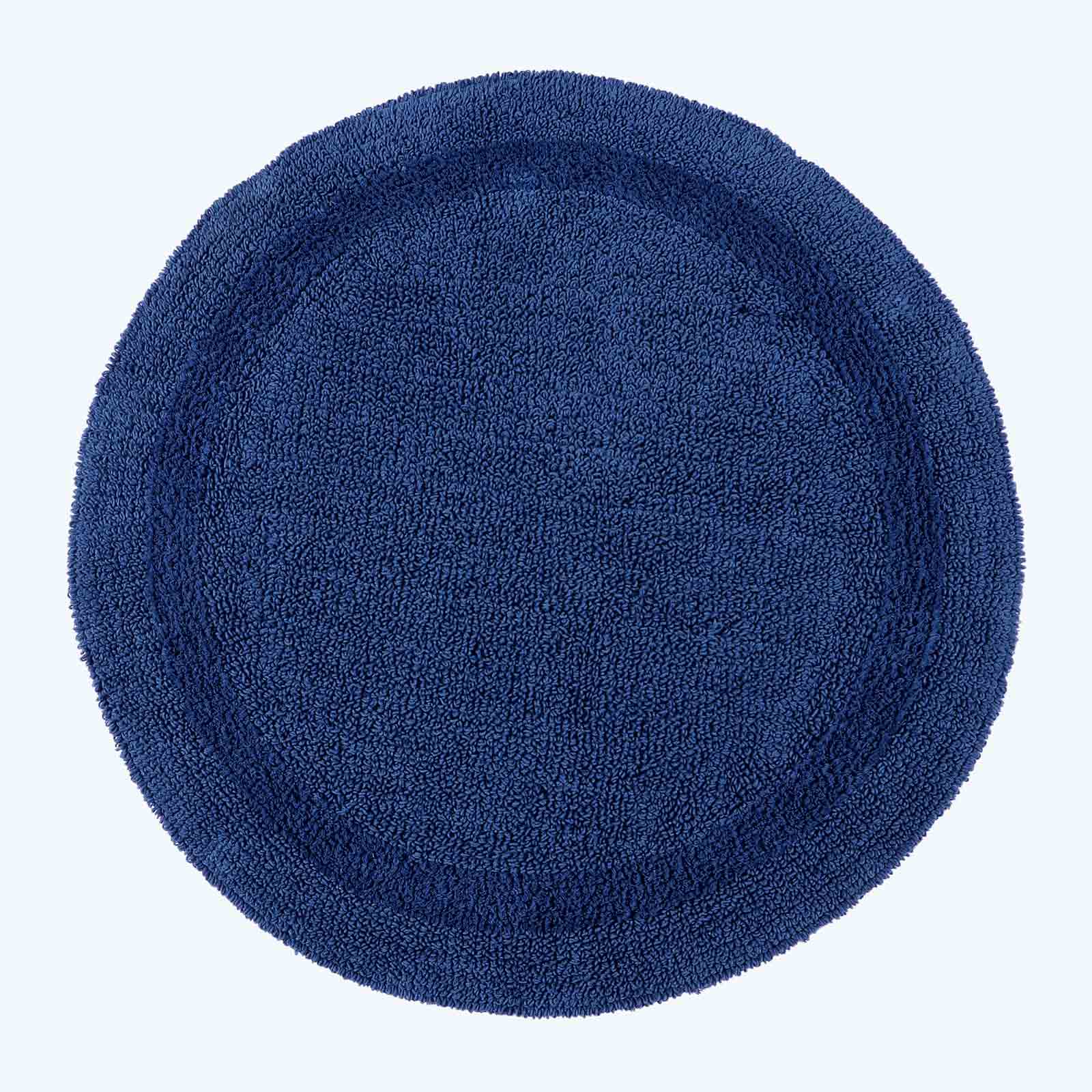 Luxury Reversible Cotton Bath Mat | 80cm | Navy Blue