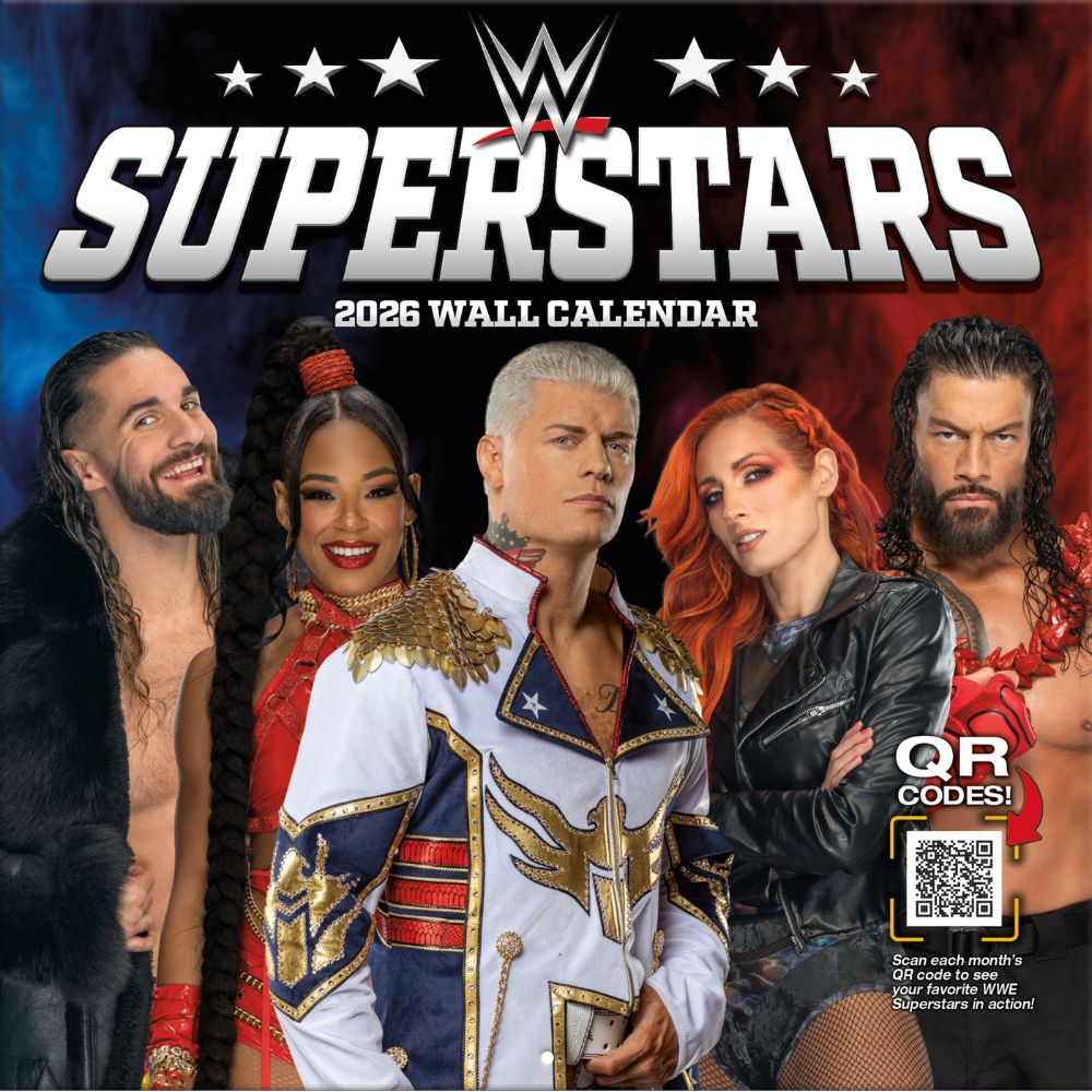 WWE Superstars 2026 Square Calendar Official Product