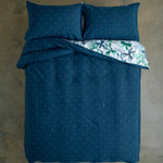 Bows Print Easycare Duvet Cover Set – 200tc Cotton Rich Soft Bedding | Super King | Blue