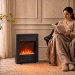 Electric Fireplace Stove Freestanding/inset, 1000w/2000w | Black