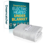 Electric Blanket Heated Bed Underblanket Polyester Detachable Control 3 Heat Settings | Single | White