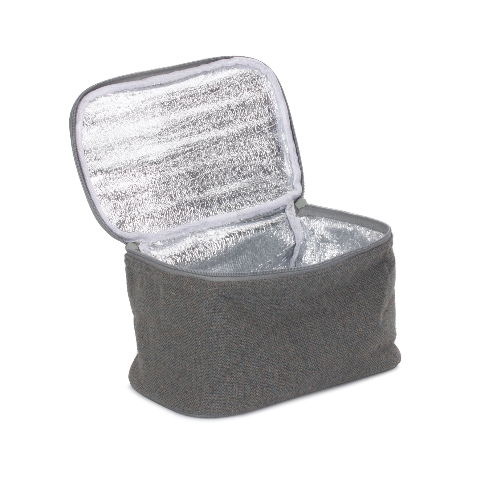 H166 Polyester Grey Tweed Chiller Bag