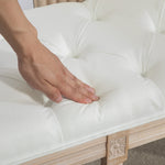 Upholstered End Of Bed Bench, Cream White