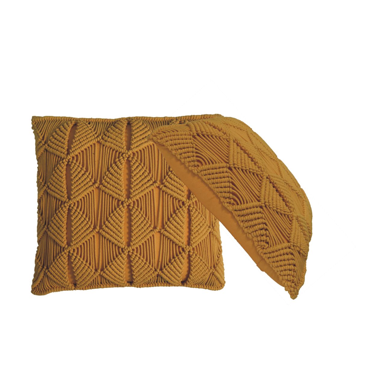 Esmi Cushion Set | Set-of-2 | Mustard Yellow