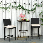 45 X 45cm Garden Chair Cushion With Ties And Zip Seat Pads | Cream