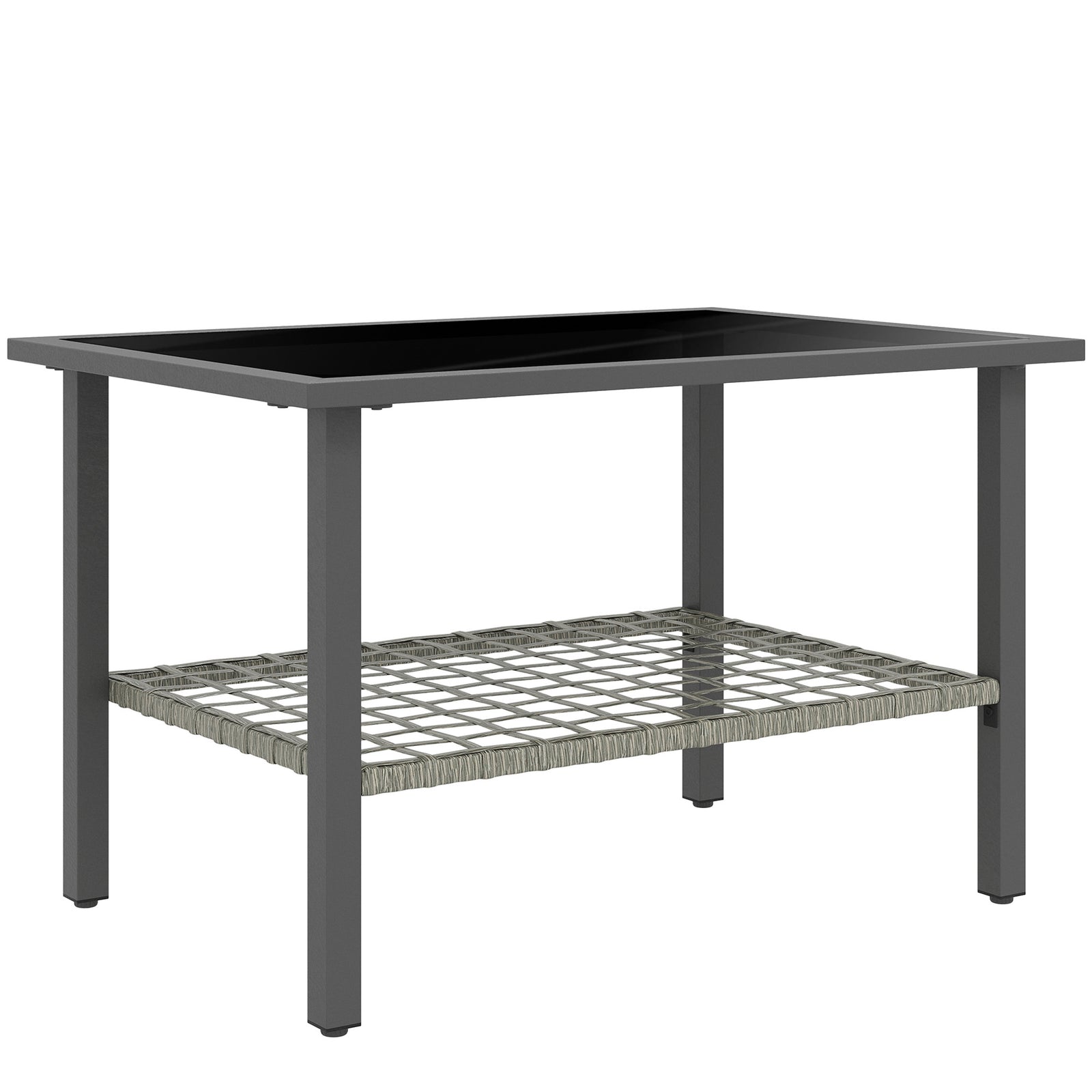 Outdoor Rattan Coffee Table, Rectangular Tea Side Table