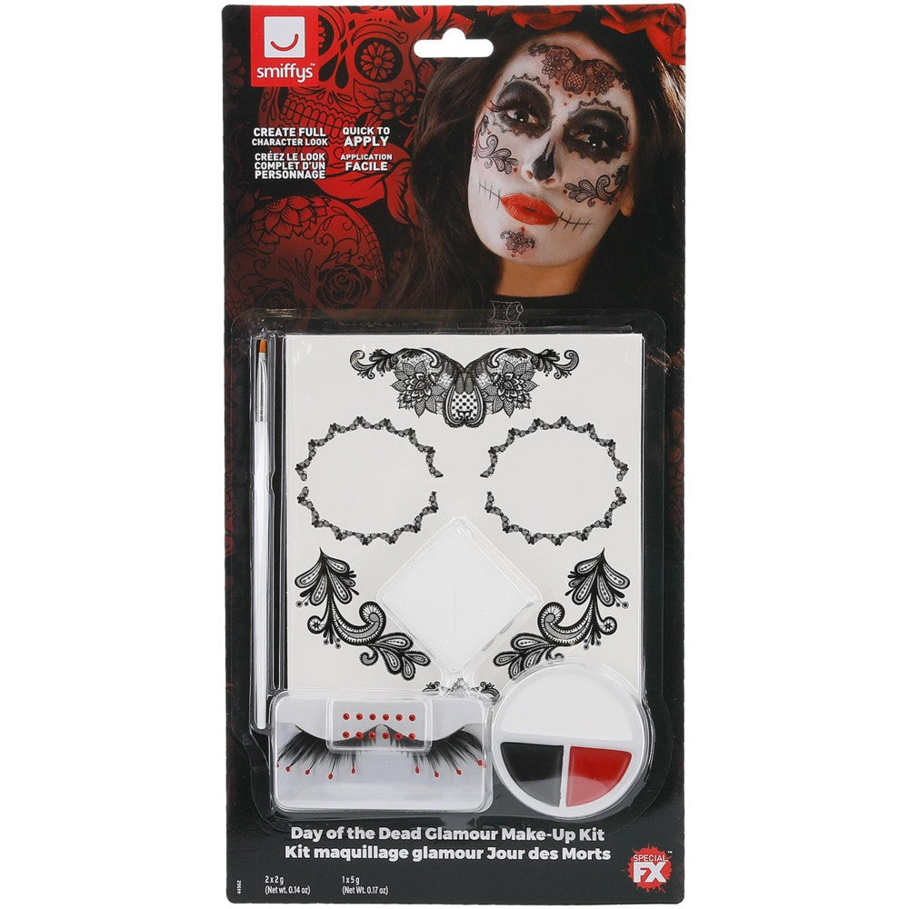 Day Of The Dead Glamour Make-up Kit, With