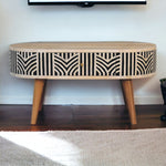 Solid Wood Edessa Bone Inlay Coffee Table
