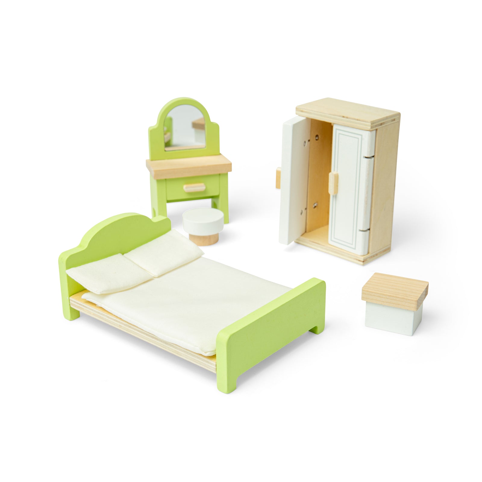 Bedroom Set | Wooden Doll House Furniture