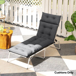 Sun Lounger Cushion Only, Garden Lounge Chair Cushion | Dark Gray