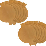 Set Of Non-stick Pizza Baking Sheets With Handles | 12 Piece | Brown