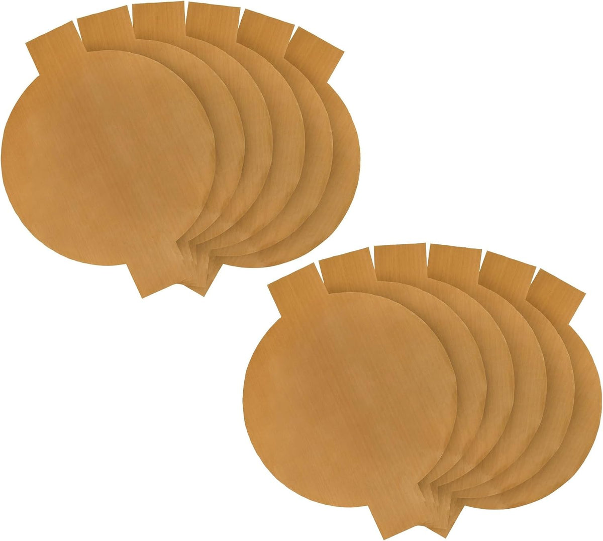Set Of Non-stick Pizza Baking Sheets With Handles | 12 Piece | Brown