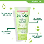 6 X 50ml Kind To Skin Soap Free Refreshing Facial Gel Wash | Set of 6 | White