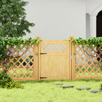 90cm W X 90/120/150/180cm H Diyspace Rhombus Garden Wood Fence Gate | 120cm