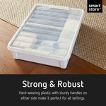 Bedroller Underbed Storage Box With Transparent Foldable Lid, 60l