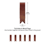 Metal Garden Border Edging 1m Saw Tooth Spikes | Set-of-5 | Rust