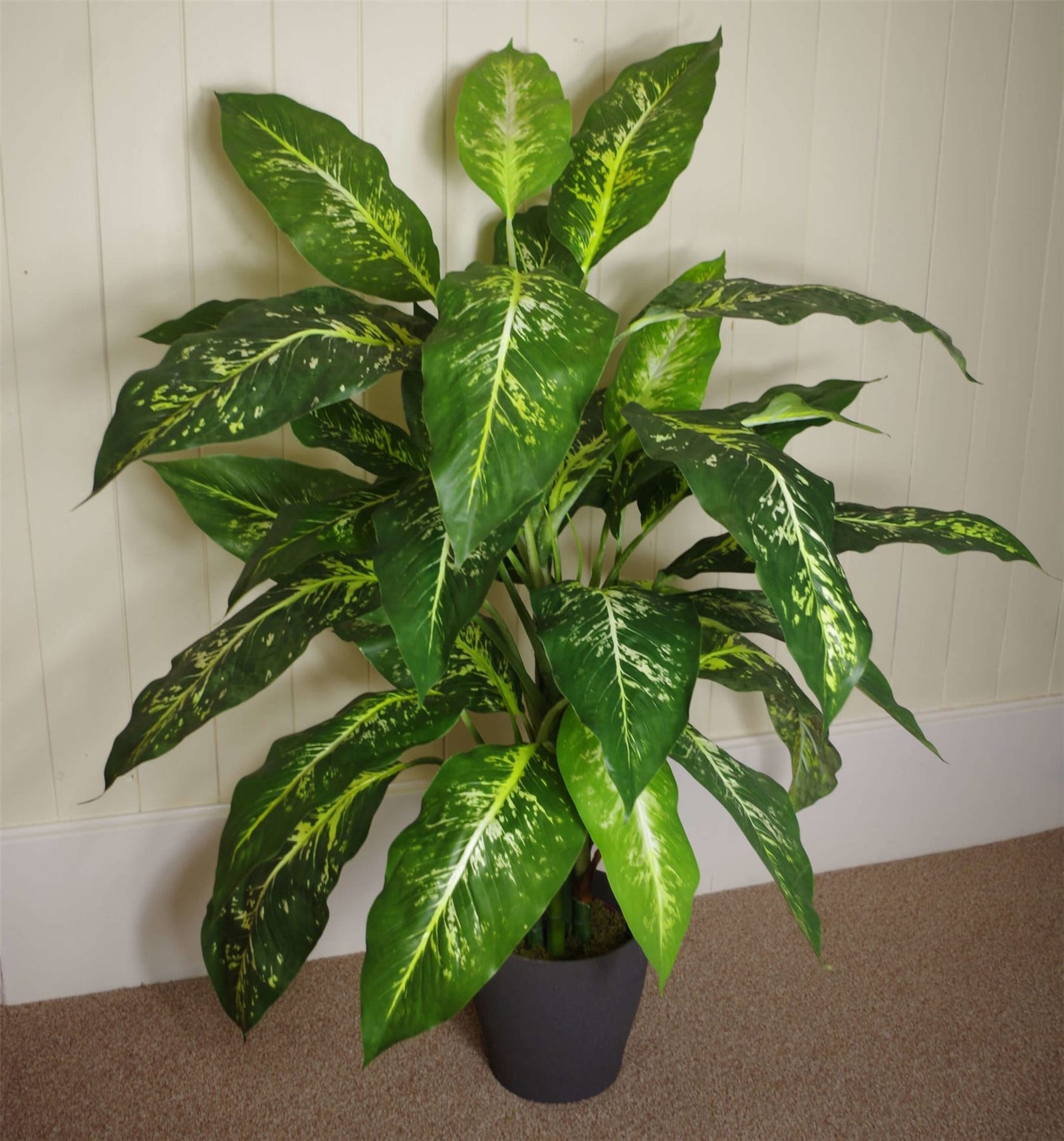 100cm Fox's Aglaonema Tree Artificial Plant With Silver Planter