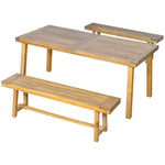 3 Pieces Garden Set 4 Seater Acacia Wood Table