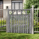 90/120cm Wx120cm H Outdoor Wooden Garden Gate Fence Door | 120cm | Grey