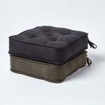 Faux Suede Dining Chair Booster Cushion | 40cm x 40cm | Grey