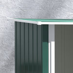 Outdoor Storage Shed Steel Garden Shed With Lockable Door | Forest Green