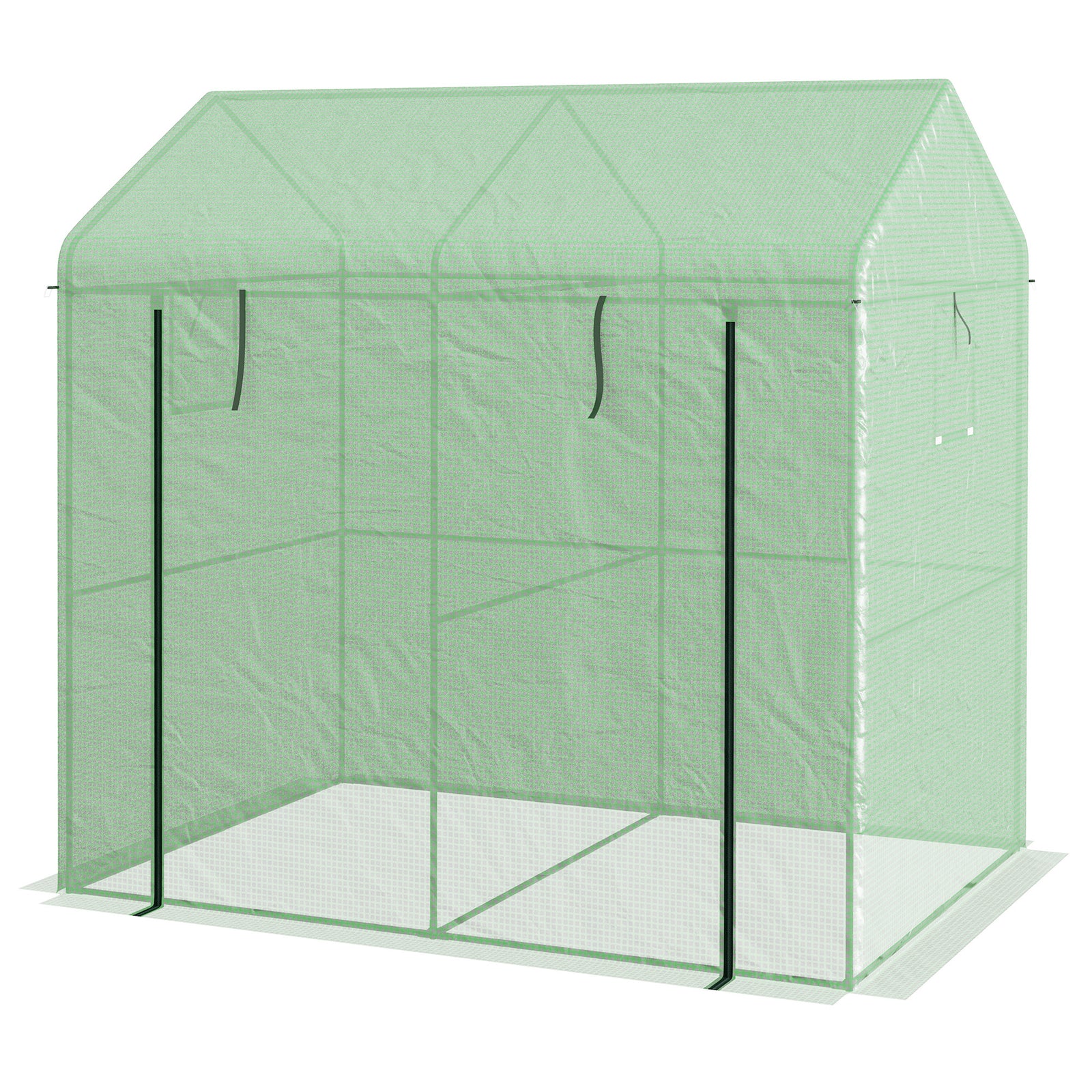Walk-in Greenhouse W/ Mesh Windows & Roll-up Door