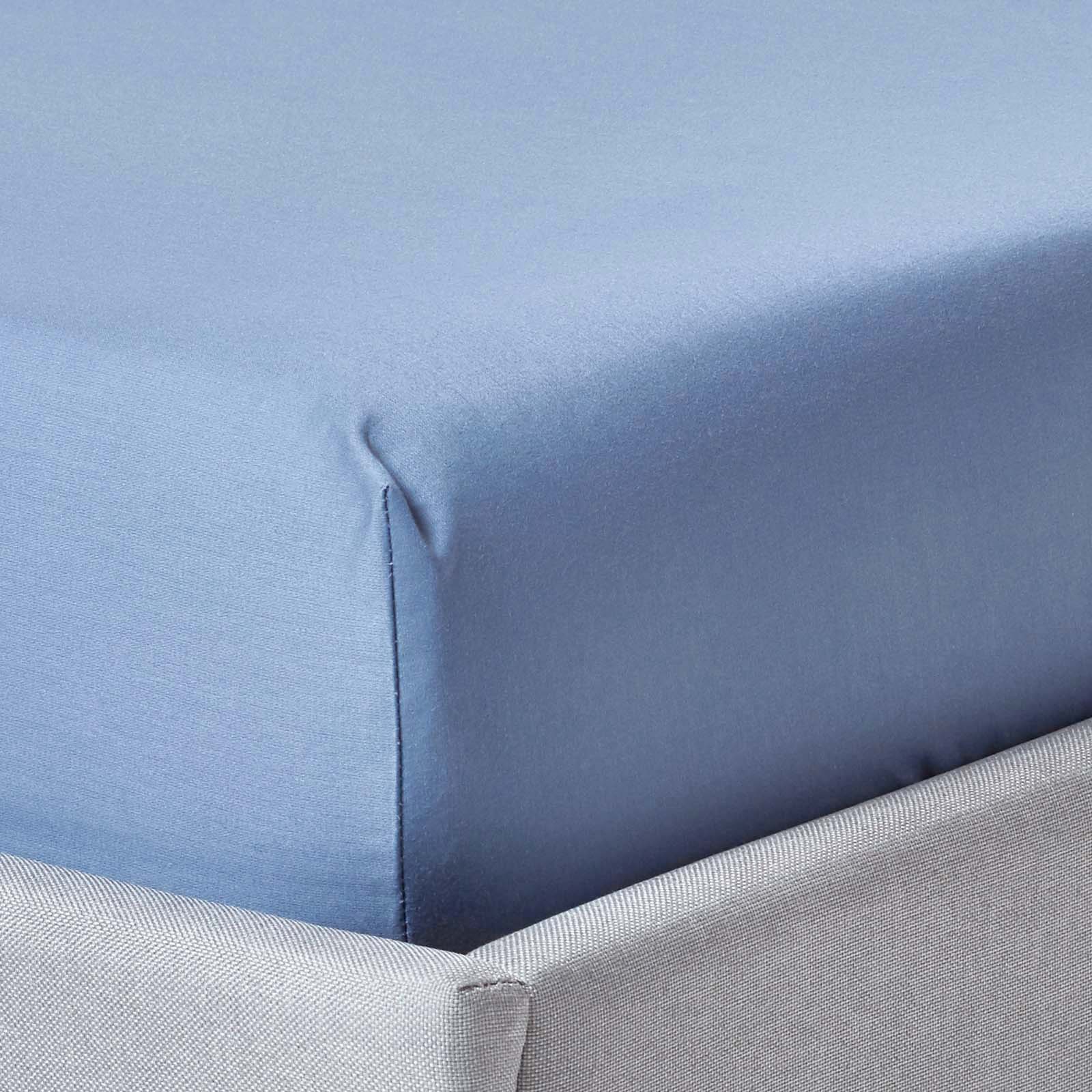 Egyptian Cotton Fitted Sheet 1000 Tc | Double | Airforce Blue