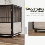 100cm Dog Crate Table W/ Doors, Cushion