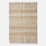 Arlyn Natural Striped Handwoven Jute Rug | 60cm x 80cm | Natural