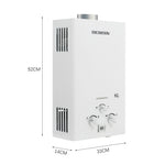 8l 16kw Instant Gas Water Heater With Shower Head