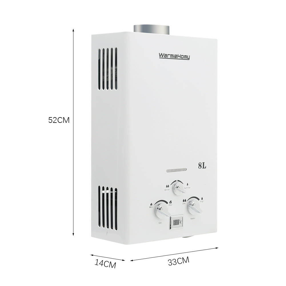 8l 16kw Instant Gas Water Heater With Shower Head