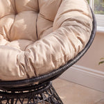 Liora Outdoor Or Indoor Swivel Papasan Chair | Grey