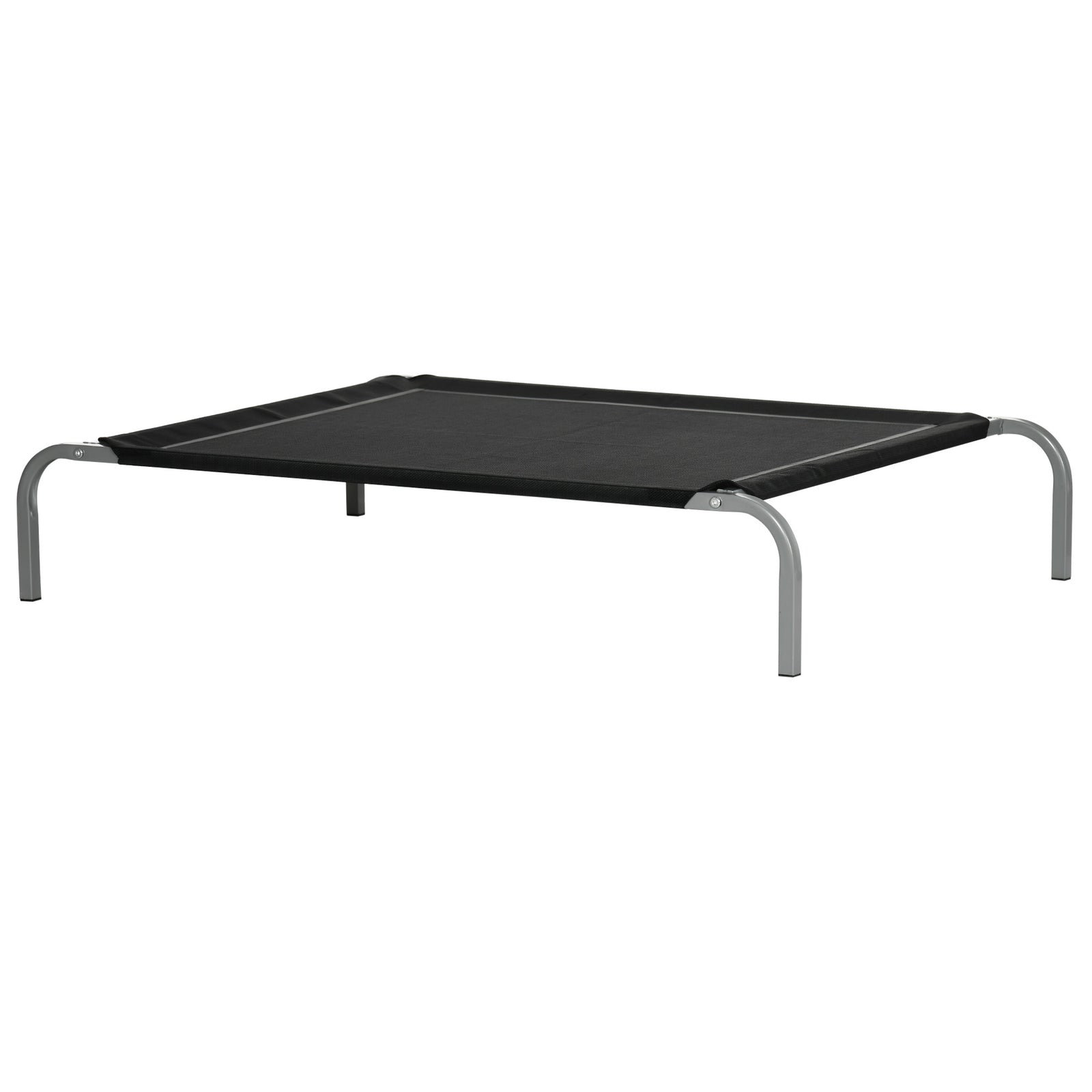 Pawhut Cooling Pet Bed Elevated Dog Bed With Non-slip Pads For Large Medium Dogs | Black