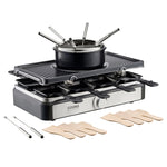 Electric 2-in-1 Raclette Grill And Fondue - 8 Person