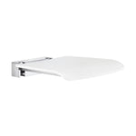 Folding Shower Chair Wall Mounted Bathroom Seat | White