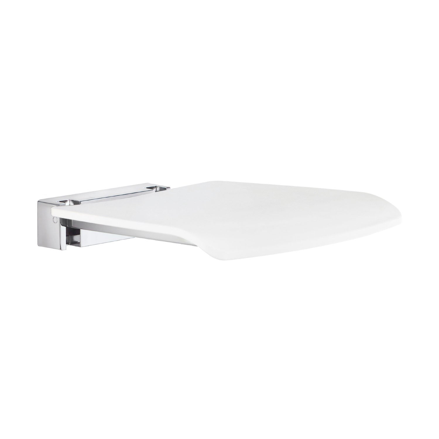 Folding Shower Chair Wall Mounted Bathroom Seat | White