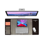 Multifunctional & Eco-friendly Office Desk Mouse Mat Pvc+ds Material | Brown
