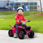 Electric Quad Bike, 6v Kids Ride-on Atv, For Ages 18-36 Months | Pink