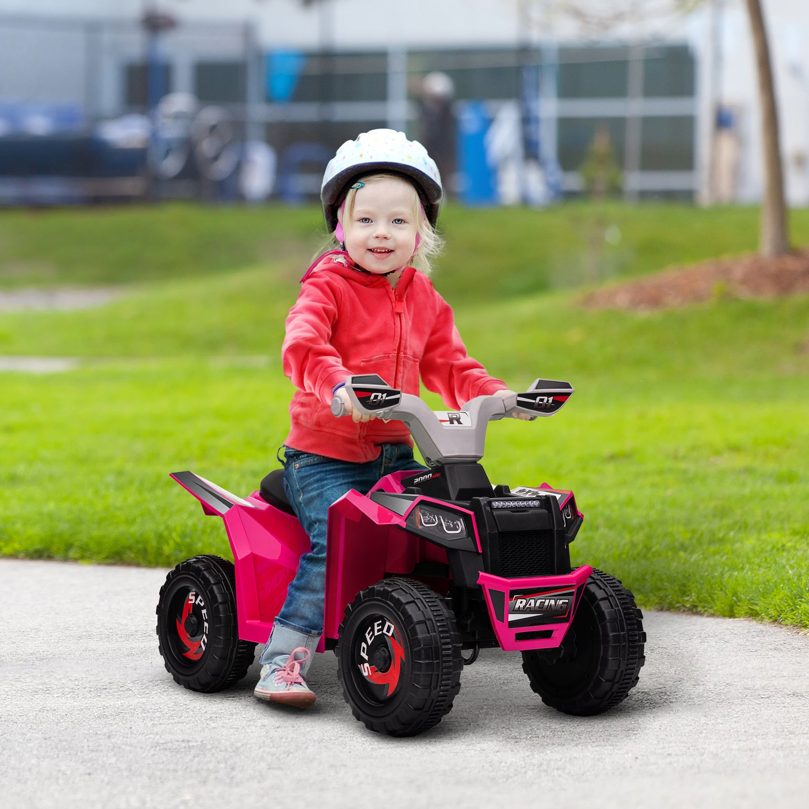 Electric Quad Bike, 6v Kids Ride-on Atv, For Ages 18-36 Months | Pink
