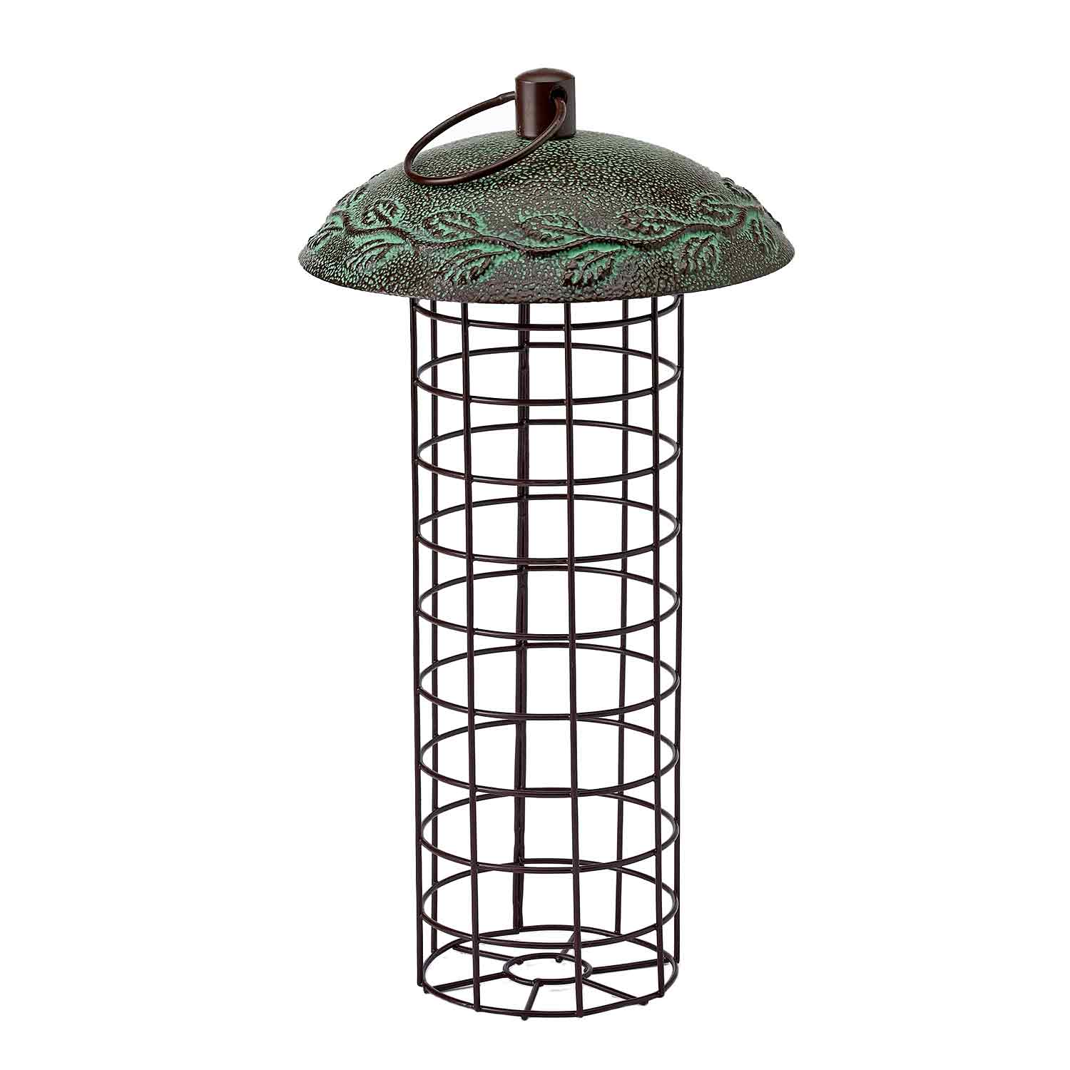 Secret Garden Metal Energy Ball Feeder Antique Leaf Design | Green